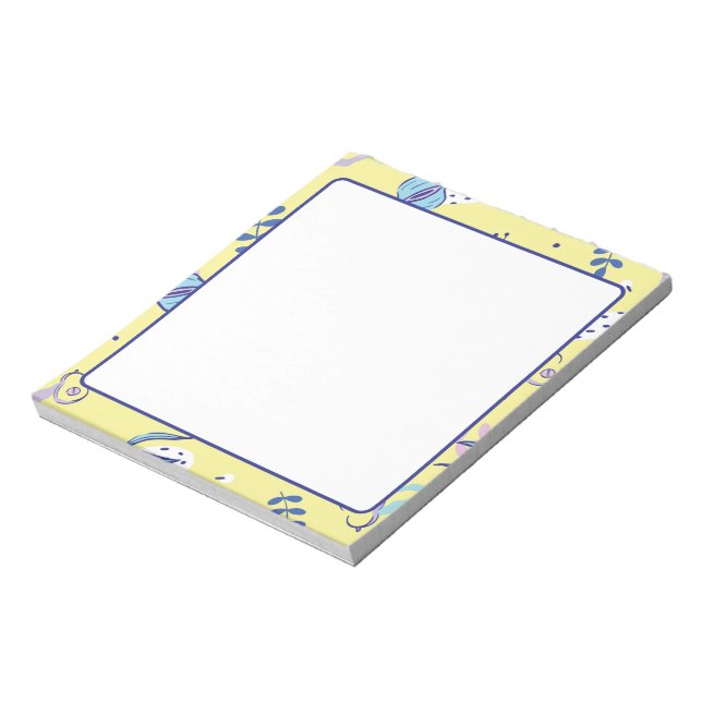 Libretas de notas diarias con patrón floral amaril (Lado Izquierdo)