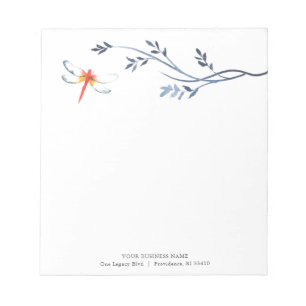 Libretas Personalizadas Dragonfly Rojo Acuarela