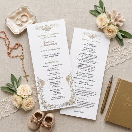 Libreto de Misa Católica Elegante Programa de Boda