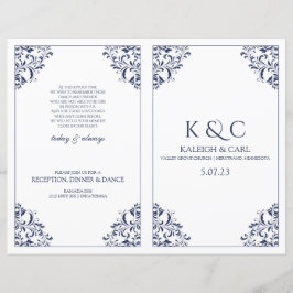 Libreto de Programa de Boda con Doblez - Nadine (A