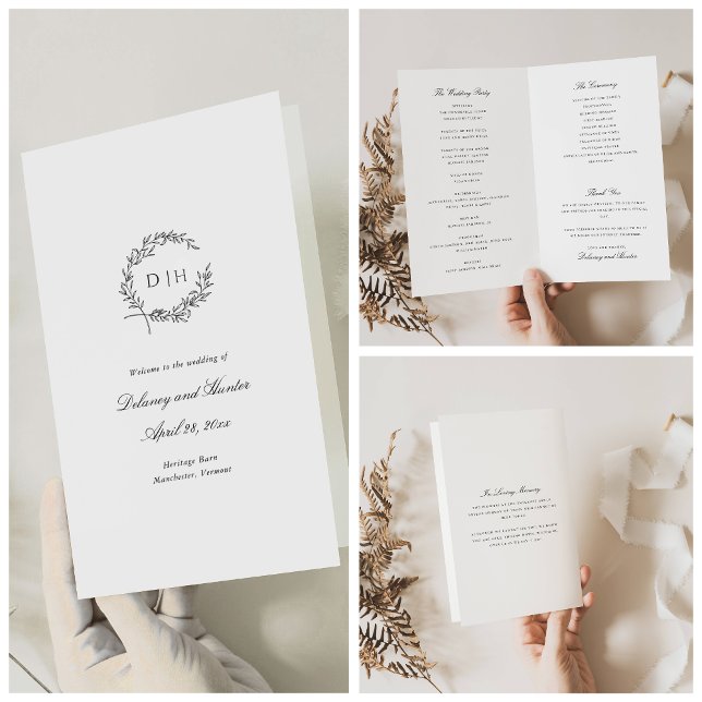 Libreto de Programa de Boda Corona Clásica (Subido por el creador)