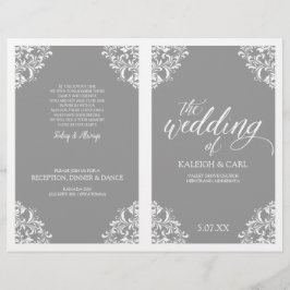 Libreto de programa de boda elegante - Nadine (gri