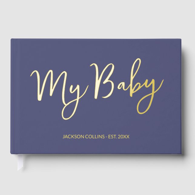 Libro azul de los bebés escrito en papel falso Kee (Anverso)