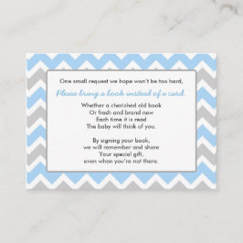 Libro Baby Shower insertar tarjeta niño chevron gr