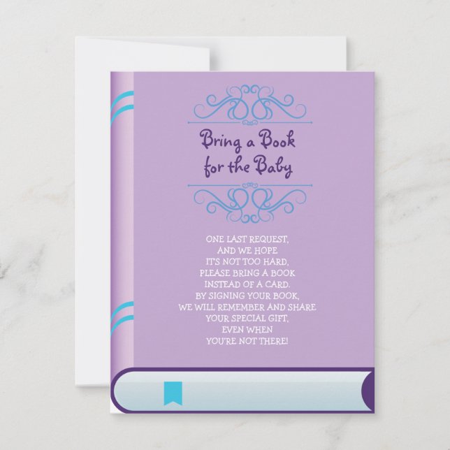 LIBRO Bebé Cubierta violeta púrpura Tarjeta De Duc (Anverso)