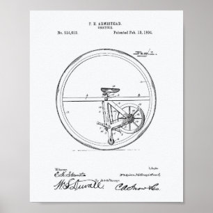 Libro Blanco de Arte de Patentes de Unicycle 1894
