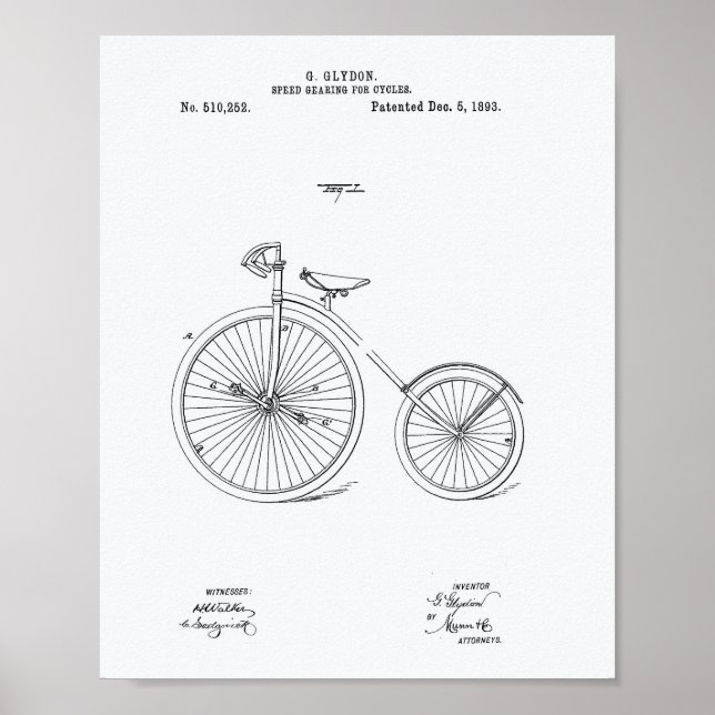 Libro Blanco de Patentes de Arte de Bicicleta 1893 (Frente)