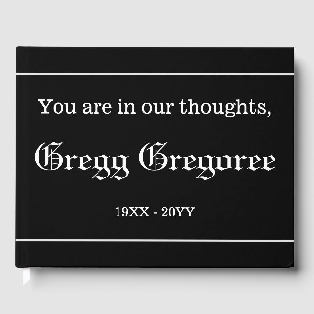 Libro conmemorativo respetable y personalizado (Anverso)