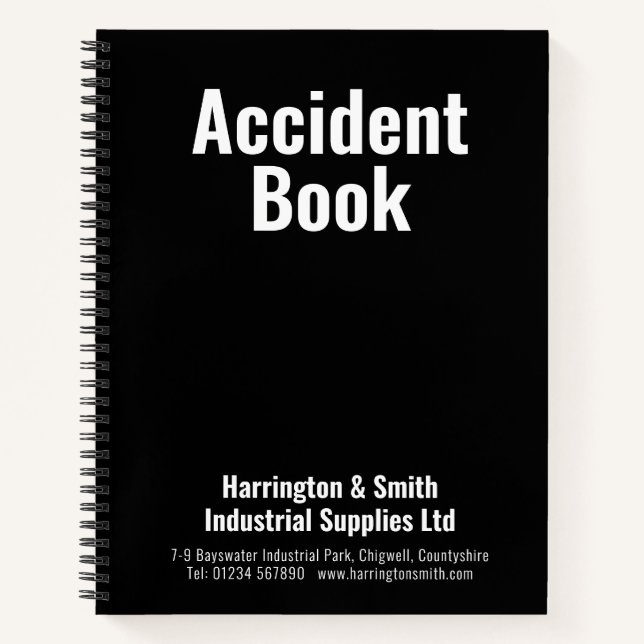 Libro de accidentes para empresas (Anverso)