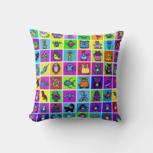 "libro de alfabetos" y almohada de pingüinos - cua