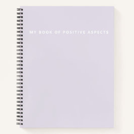 Libro de aspectos positivos: bloc de notas simple