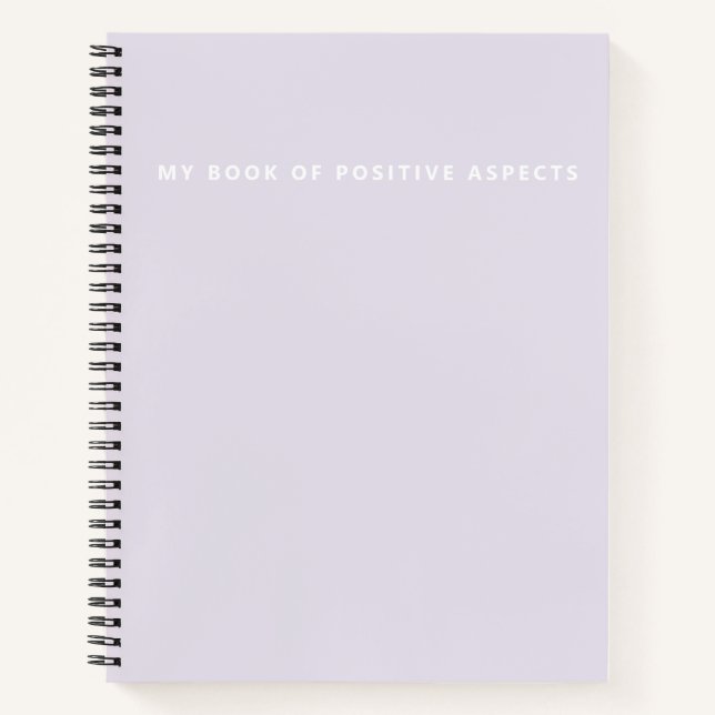 Libro de aspectos positivos: bloc de notas simple (Anverso)