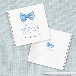 Libro de Baby Shower Blue Bow Tie