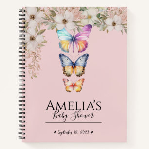 Libro de Baby Shower sobre las flores tropicales m