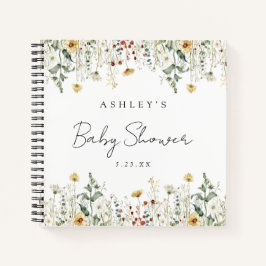 Libro de Baby Shower Summer Wildflower Field