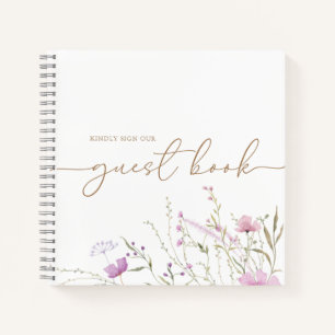 Libro de Baby Shower Wildflower Meadow
