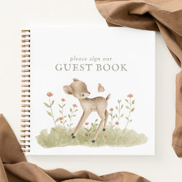 Libro de Baby Shower Woodland Forest