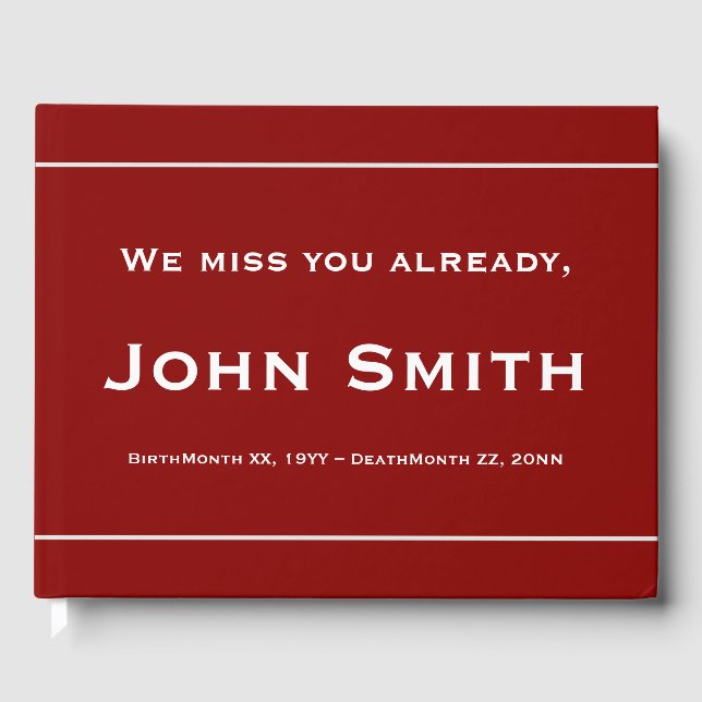 Libro de bienvenida simple y Minimalista (Anverso)