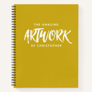 Libro de bocetos de artistas amarillos personaliza