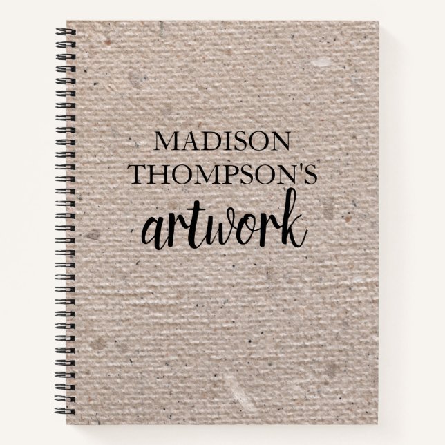 Libro de bocetos de artistas de papel rústico de c (Anverso)