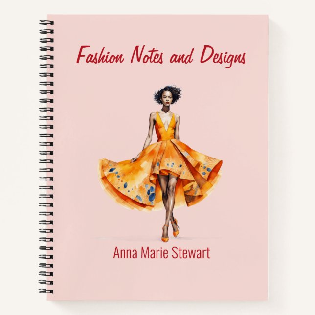 Libro de bocetos de moda personalizados (Anverso)