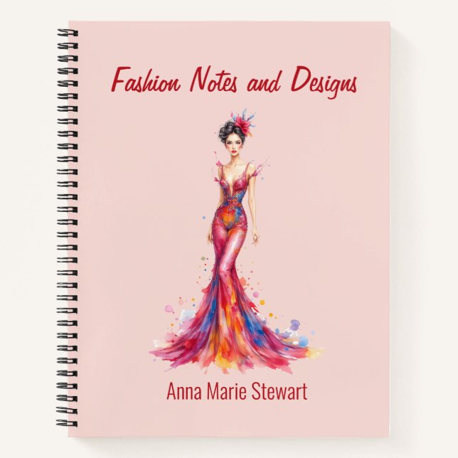 Libro de bocetos de moda personalizados (Anverso)