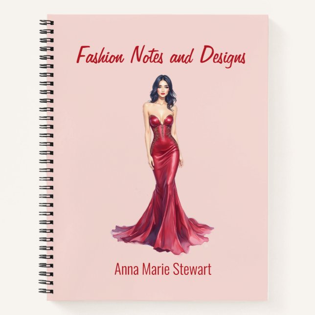 Libro de bocetos de moda personalizados (Anverso)