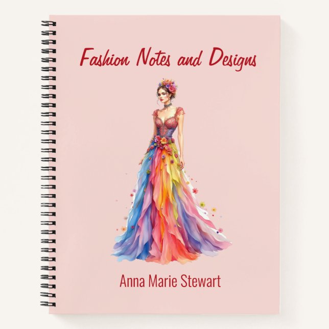 Libro de bocetos de moda personalizados (Anverso)