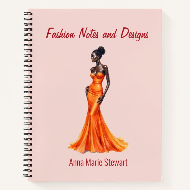 Libro de bocetos de moda personalizados (Anverso)