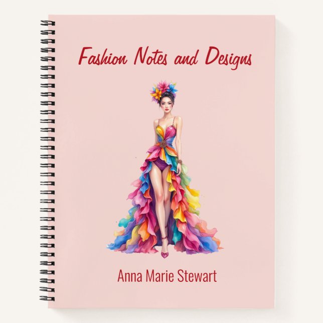 Libro de bocetos de moda personalizados (Anverso)