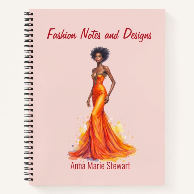 Libro de bocetos de moda personalizados (Anverso)