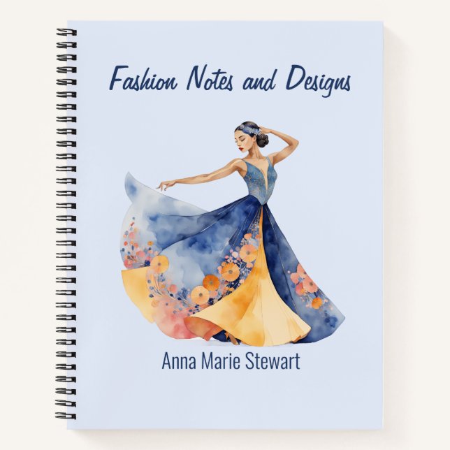 Libro de bocetos de moda personalizados (Anverso)