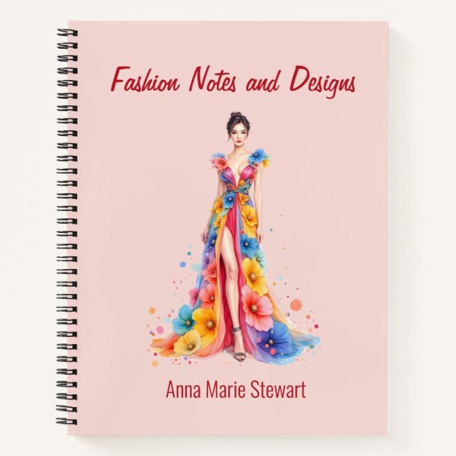 Libro de bocetos de moda personalizados (Anverso)