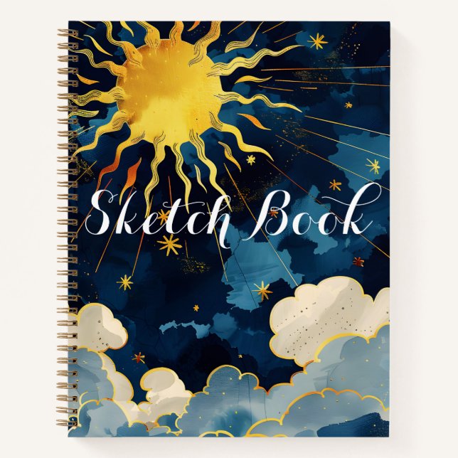 Libro de Bocetos de Sol Celestial Moderno Estrella (Anverso)