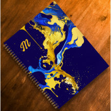 Libro de bocetos de un artista amarillo azul monog