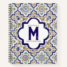 Libro de bocetos del monograma botánico ornamental