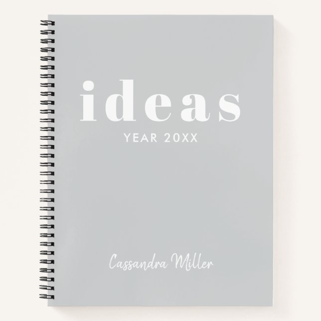 Libro de bocetos Gris y blanco moderno personaliza (Anverso)