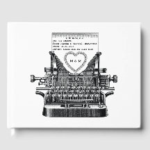Libro de Boda de novelas de máquina de escribir