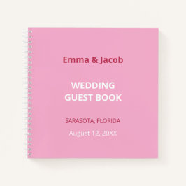 Libro de Boda moderno Pink Magenta