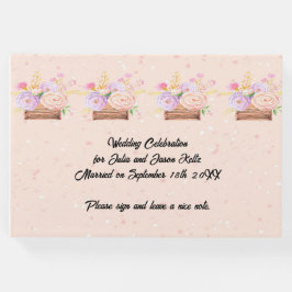 Libro de Boda para Boda Floral Rústica de Melocotó