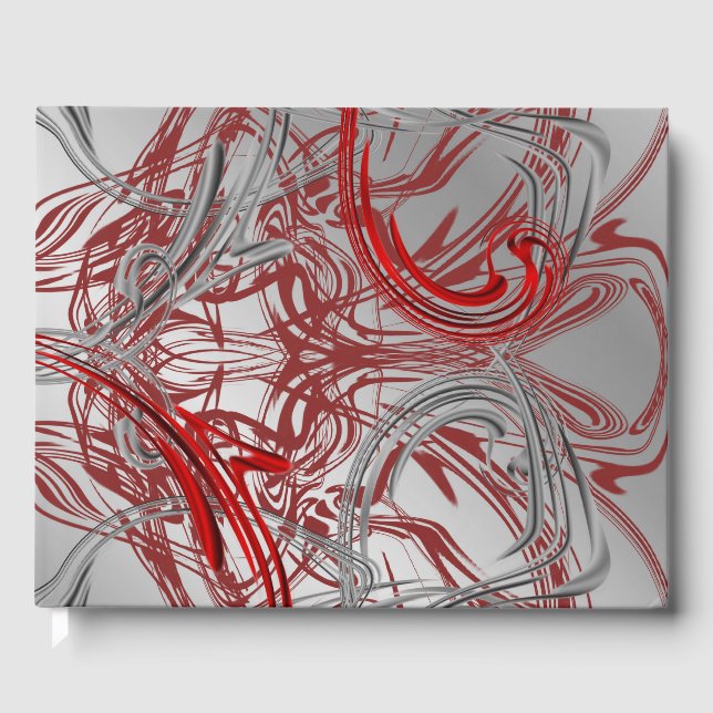 libro de Bodas de plata roja, decoración festiva (Anverso)