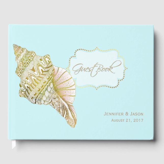 Libro de Bodas de Seashell Beach (Anverso)