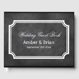 Libro de bodas en pizarra negra personalizado
