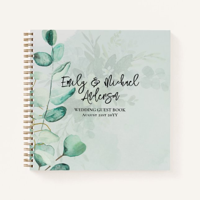 Libro de bodas - Oro botánico verde (Anverso)