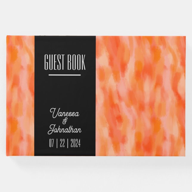 Libro de Bodas Peach sencillo y moderno (Anverso)