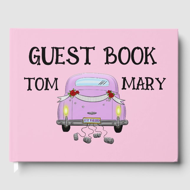 Libro de BODAS PINK RETRO STYLISH (Anverso)