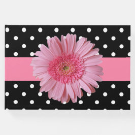 Libro de Bodas Polka Dot and Pink Gerber Daisy