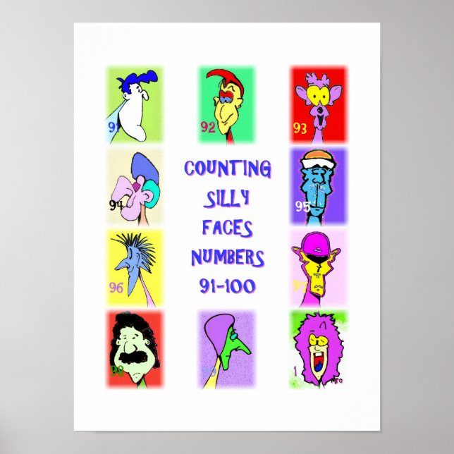Libro de Caras Tontas Contando #10: Póster (Frente)
