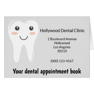 Libro de citas con dentista gris y blanco