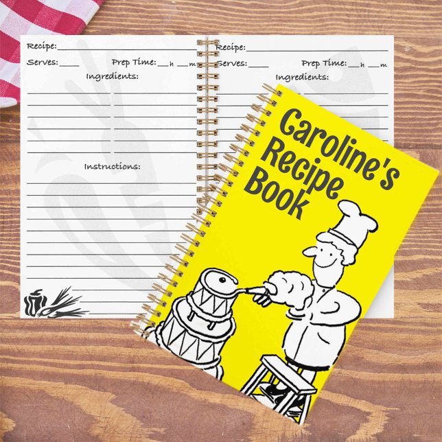 Libro de cocina con cocinero decorando pastel. Rec (Subido por el creador)